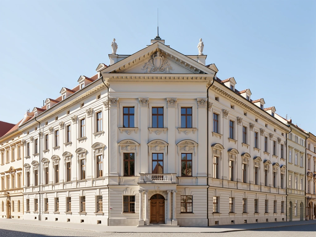 Pohled na budovu v centru Olomouce